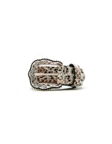 Cinturón piel Serpiente hebilla cowboy 30mm