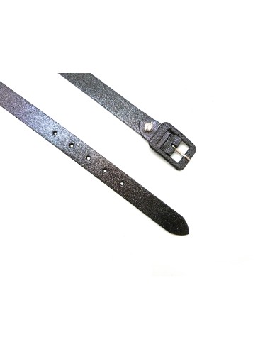 Cinturón 25mm piel Serraje laminado brillo hebilla forrada