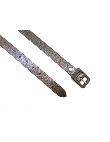 Cinturón 25mm piel Serraje laminado brillo...
