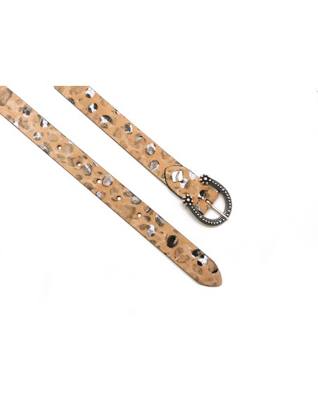 Cinturón 25mm piel Leopardo