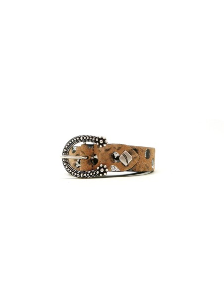 Cinturón 25mm piel Leopardo