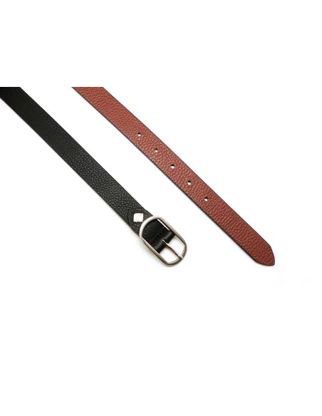 Cinturón 30mm piel Pebble reversible