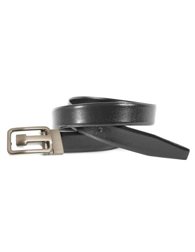 Cinturón piel Soave charol grabado 35mm reversible