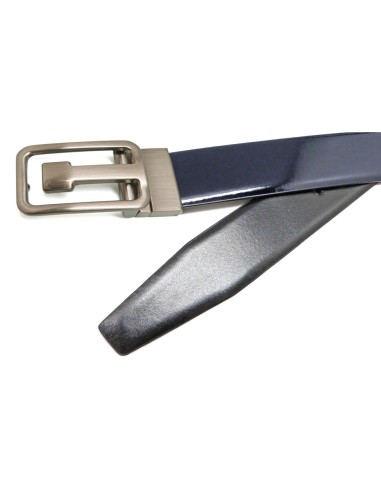Cinturón piel Soave charol liso 35mm reversible