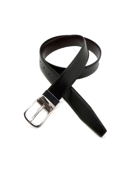 Cinturón Piel Soave Cosido REVERSIBLE, 32mm